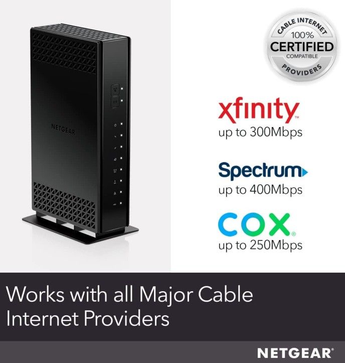 NETGEAR Cable Modem with Built-in WiFi Router (C6230)