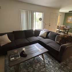 L Shape Brown Couch