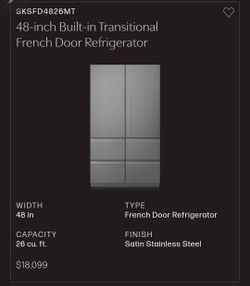 48" SKS PANEL READY BUILT IN REFRIGERATOR