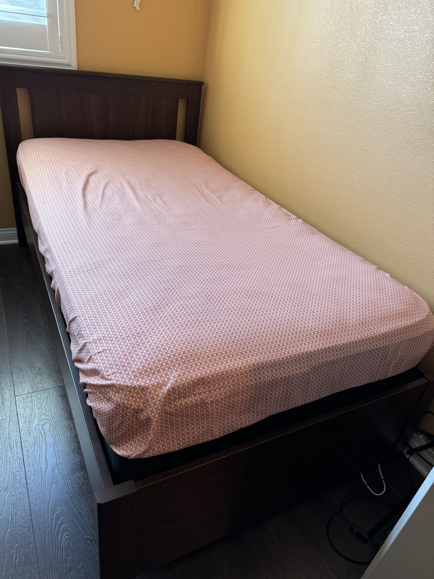 IKEA Songesand- Twin Bed W/ Mattress And box spring