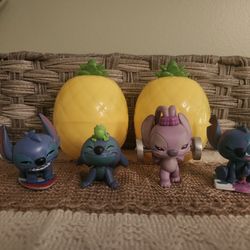Stitch Figures Set Of 4! Including Rare Angel!