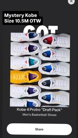 Size 10.5M Kobe 4 Protro "Draft Pack" Men's Basketball Shoes
