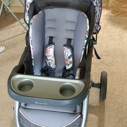 Pink And Gray Stroller Set 