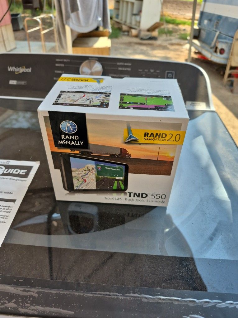 Navigation2.0 RandMcnally TND550 Truck GPS ELD-ready.