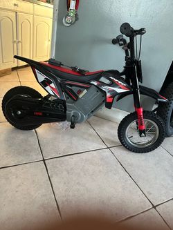 Hyper HPR350 24V electric dirt bike, in red/black version