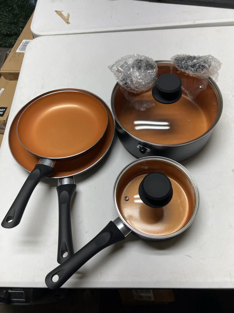 Cookware Ceramic/Aluminum Nonstick set of 6