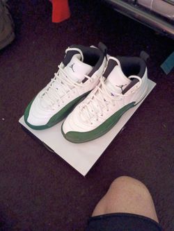 Air Jordan 12 Retro White Green Sneakers