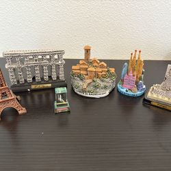 Cool Souvenir Statues Landmark Miniatures Eiffel Tower Barcelona