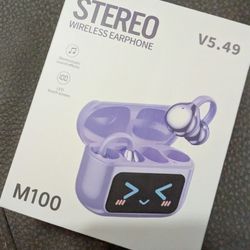 Purple Clip On Earbuds