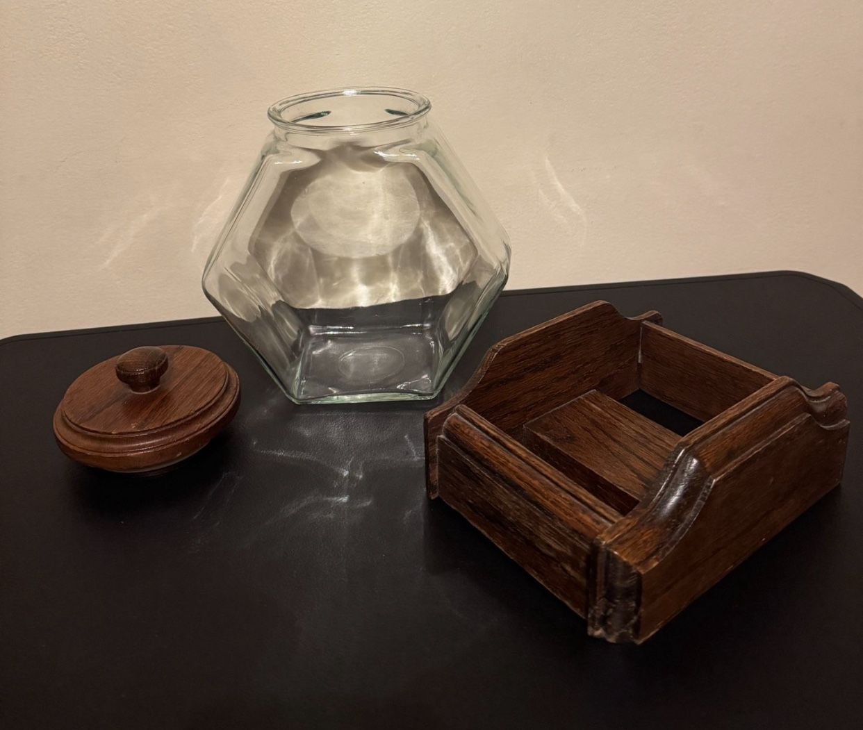Vintage Glass Jar w/Stand