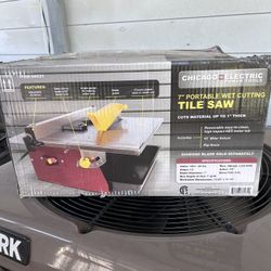 7” Portable Wet Cutting Tile Saw 69231 Chicago Electric Power Tools