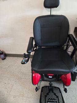 Jazzy Electric Wheelchair 20" wide red n black