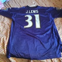 J Lewis Signed Jersey Men's LARGE