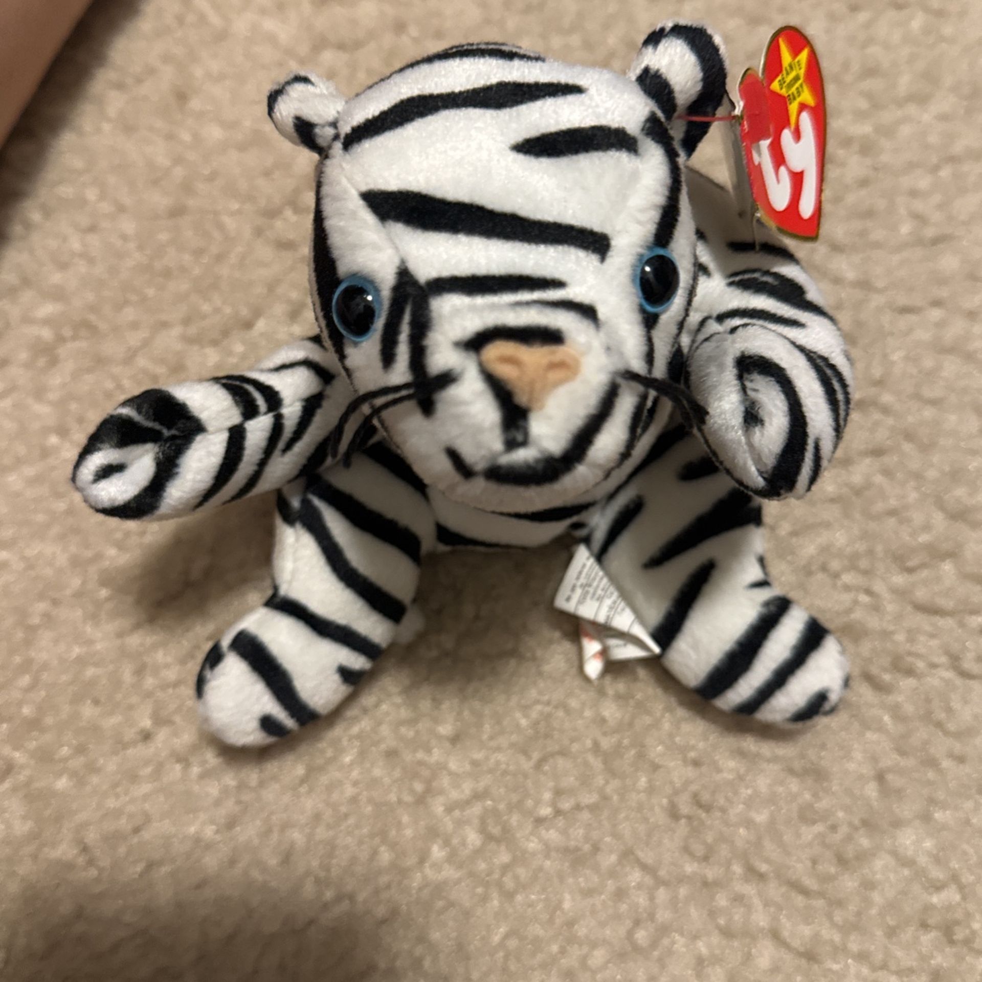 Very Rare Ty Beanie Baby Blizzard The Tiger PVC Many Errors 1996 Canadian Babies