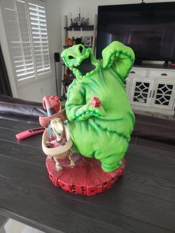 Disney Nightmare Before Christmas Oogie Boogie Huge Halloween Statue Lock Shock Barrel