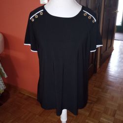 Anne Klein Ladies Short Sleeve Blouse 
