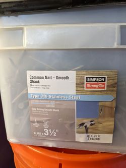 Simpson Strong Tie Common Nail Smooth Shank 3.5" 316 Stainless Steel Nail