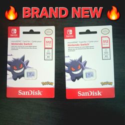NEW SanDisk 512GB Nintendo Switch Pokémon SD Card | $65 Each / 2 for $100