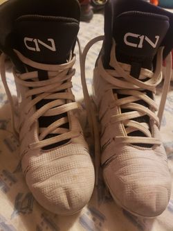 White Under Armour Cleats Youth CN