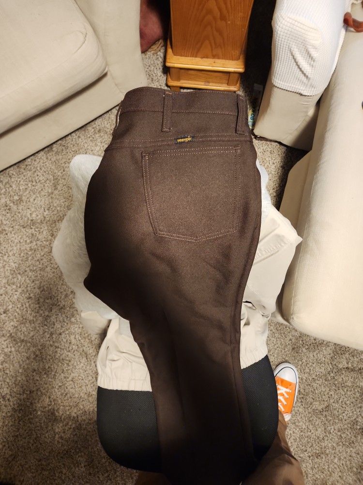 Brown Wrangler Cowboy Dress Trousers 