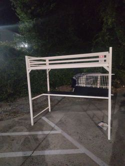 Metal twin loft bed