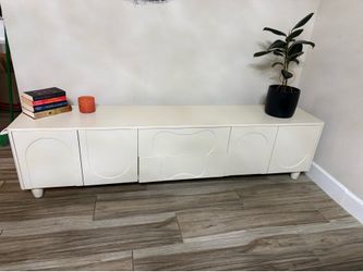 White/Cream Modern Designer Media Console