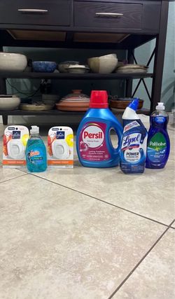 Persil 84oz, Lysol, Palmolive, Glade, Gain