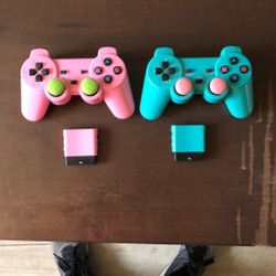 PlayStation 2 Wireless Controllers.