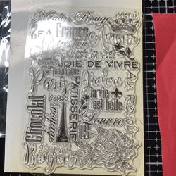 French stamps words