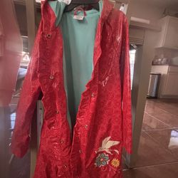 Elena Red Raincoat Light &  Warm 