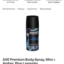 axe black vanilla and blue lavender 72h premium body spray 1oz- travel size 255 Total