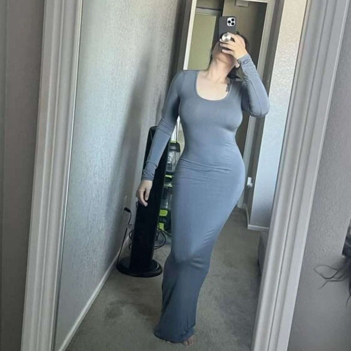 shein sxy solid maxi bodycon dress SHEIN SXY Solid Maxi Bodycon Dress