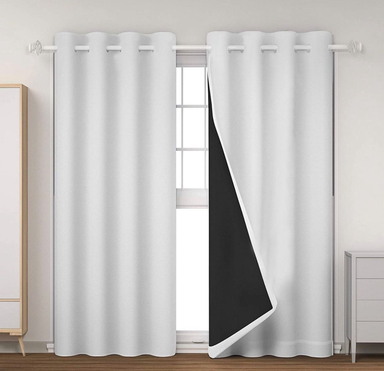 Brand new GRANDRE 100% Blackout Lined Curtains 2 Thick Layers Window Treatment - Full Light Blocking, Grommet Top, Thermal Insulated Solid Drapes for 
