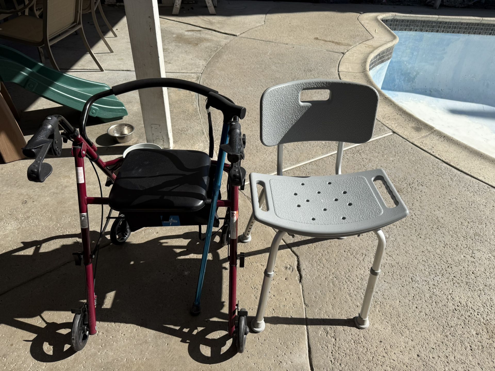 Walker, Shower Chair & Cane