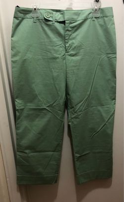 Gap Women’s Capri Stretch Sage Green Pants Sz 10