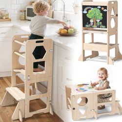 Woodure 4-in-1 Toddler Kitchen Step Stool X(412)