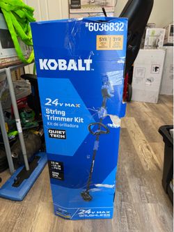 Kobalt QUIET TECH 24-volt 15-in Straight Shaft String Trimmer 4 Ah w/ battery, charger