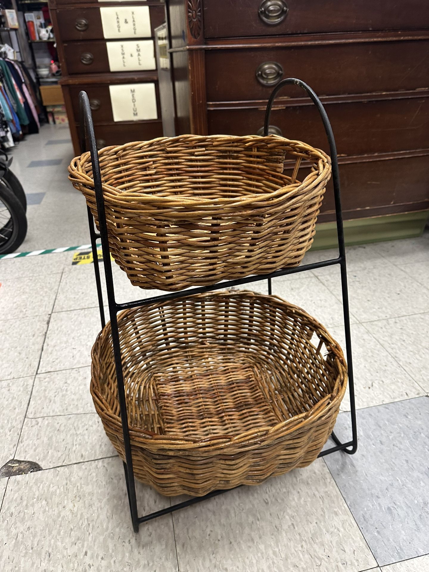 Rattan Display Or Storage Baskets