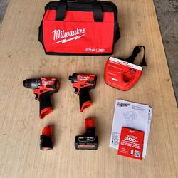 📌Milwaukee M12 FUEL 12-Volt Lithium-Ion Brushless Cordless Hammer Drill and Impact Driver Combo Kit w/2 Batteries and Bag (2-Tool) 👉PRECIO FIRME NO 