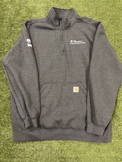 Grey Carhartt quarter zip sweatshirt size xl $15