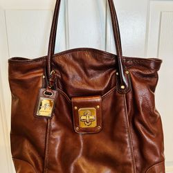 Beautiful!  Quality, Rich Brown Leather ~ Makowsy ~ Shoulder Bag Purse