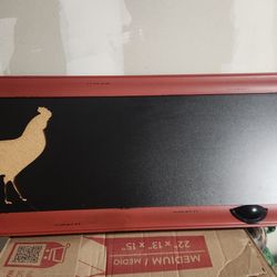 Chalkboard w Rooster Cork cutout
