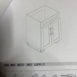 New Unassembled Navy Blue Bathroom Vanity