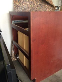 Cabinet under cherry wood