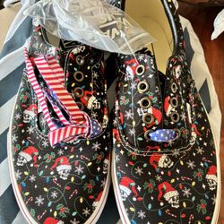Custom Christmas Skeleton Vans Size 8 Men’s 9 1/2 Women’s
