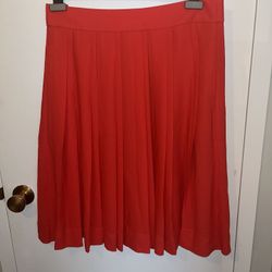 J. Crew Red Woman’s skirt. NWT. New. Size 12. Beautiful bright red pleated skirt