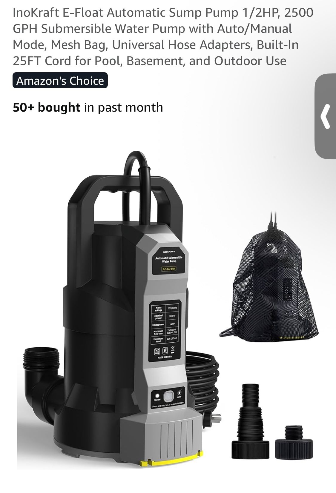 Automatic Sump Pump