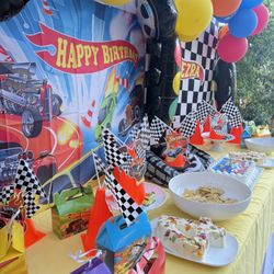 Hot Wheels Backdrop And Decor 