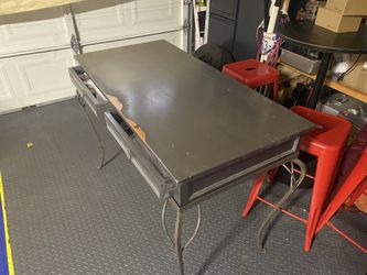 Rustic gray desk