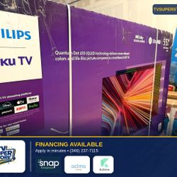 55”PHILIPS QLED 4K S-MART TV 